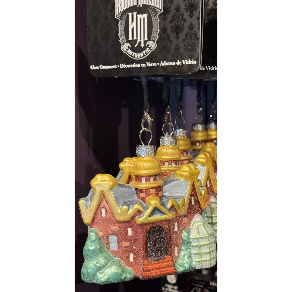 2025 Disney Parks Ornament Haunted Mansion Glitter‎ Glass Ghosts